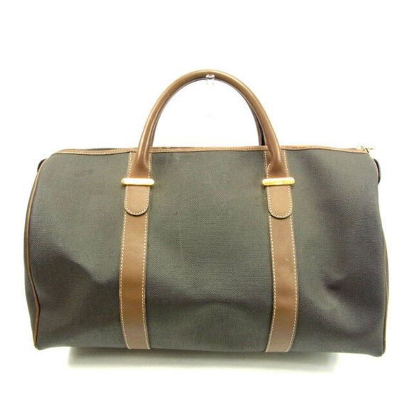 Dunhill Boston bag Grey Brown Woman Authentic Used